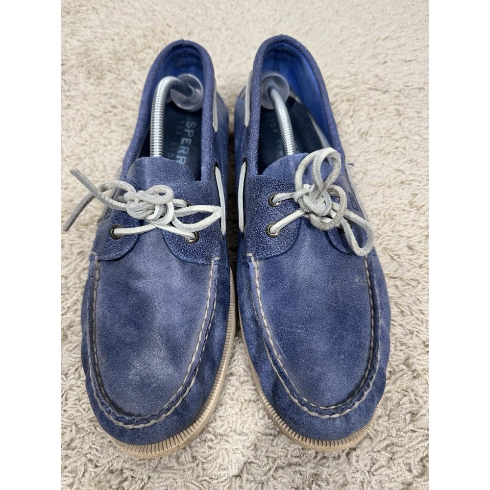 Sperry Top Sider Mens Original 2 Eye Boat Shoes Blue Leather Sz 13 Cruise Resort